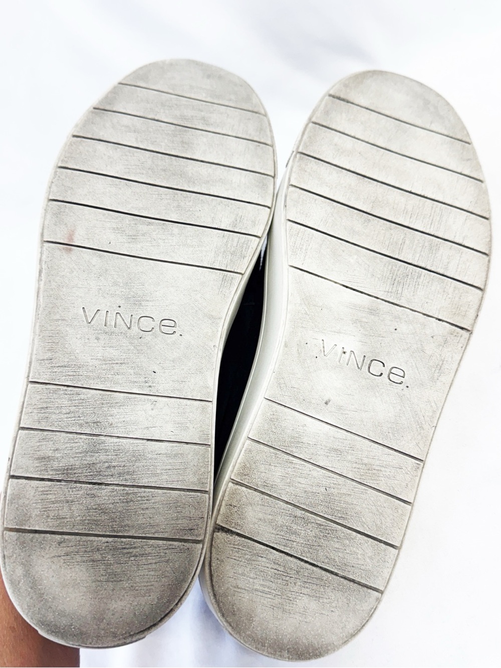 VINCE Black Suede Slip On Sneakers Size 8.5 - Picture 4 of 6